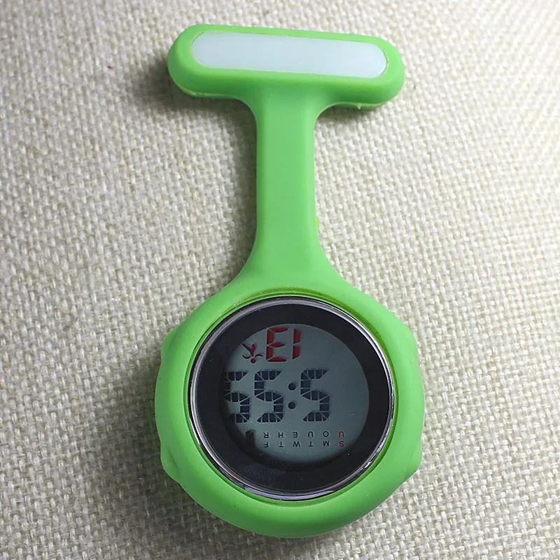 High quality Brooch Silicone Pocket  Digital Nurse Watch for Hospital reloj de enfermera