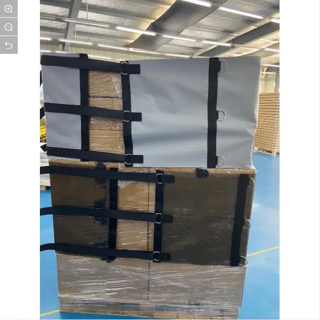 Adjustable Pallet Straps Reusable PVC Coated Polyester Tarpaulin Mesh Fabric Pallet Wrap for Pallet Cover