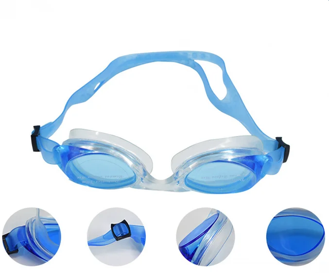 
Promotional adjustable Silicone Swim Goggles with earplug anti fog swimming glasses 