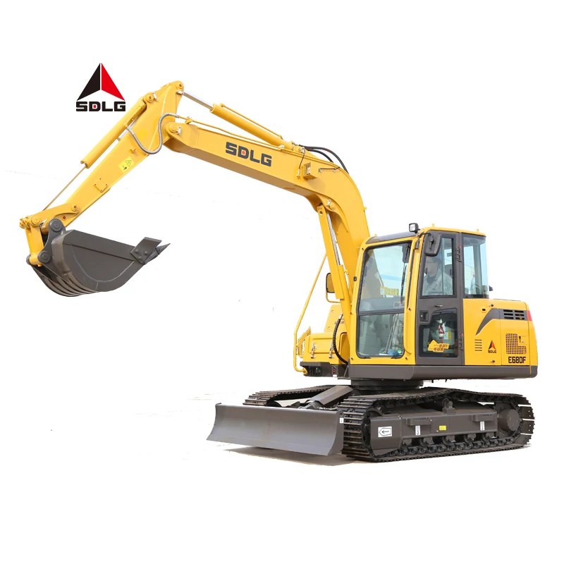 SDLG E680F 8t Volvo Earth Moving Machinery Digger Bagger Excavadora Hydraulic Crawler Mini Excavator 8 Ton Cheap 8 Engine 2240mm