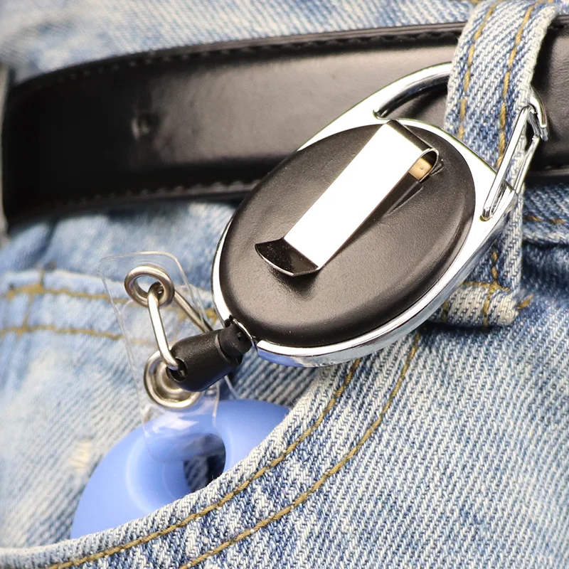high quality custom retractable badge holder reel for keychain
