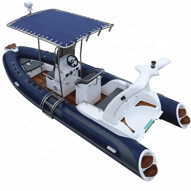 19ft 5.8m Deep Tube Inflatable Hypalon Speed Rib Boats PVC Material with Outboard Motor Fishing Drifting Family Power Boating