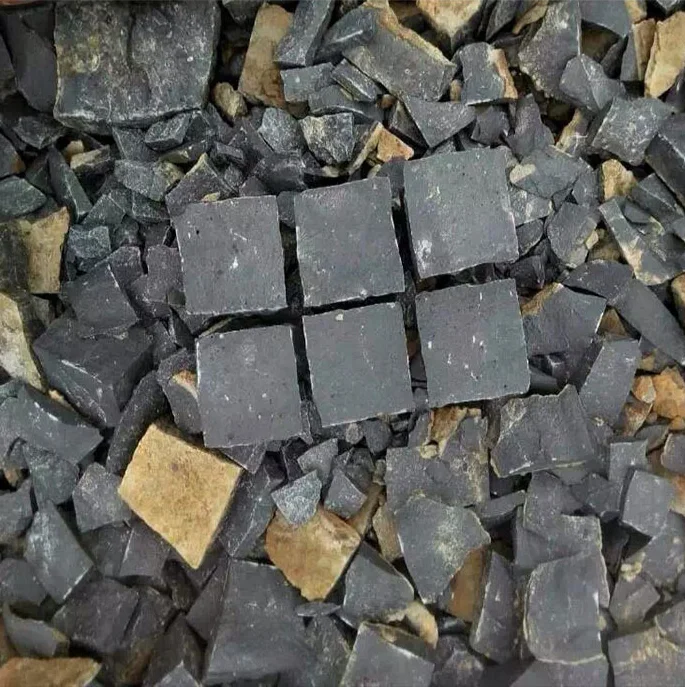 China black basalt cobble stone paving stone granite cube cobblestone 10x10x10 cm