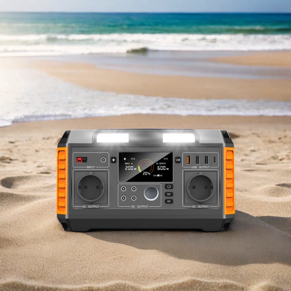 Big Capacity Fast Charging  Portable Power Station 600Wh Solar Power Bank Emergency Power Supply