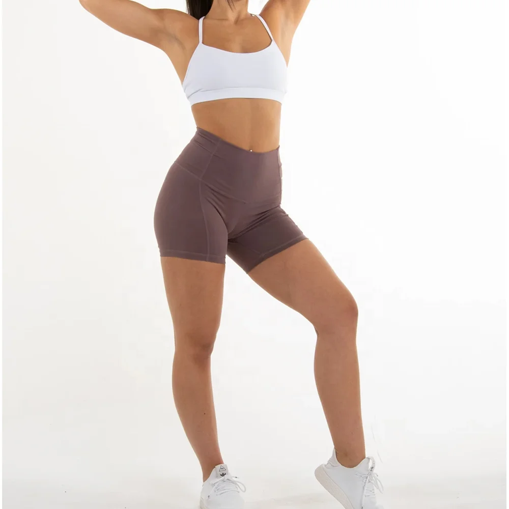 High Waisted 4 Way Stretch Fitness Shorts Women Workout Gym Sport Active Wear Compression Tights