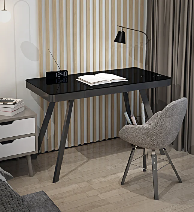 High Quality Smart Audio Tempered Glass Safety Round Table Corner To Prevent Bumping Non-Slip Foot Pad Side Table