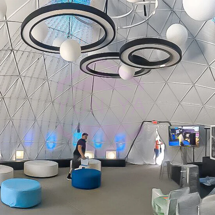 Fast Pop Up Heavy-Duty Outdoor Commercial Advertising Sphere Prefab Tenda Car Show Trade Fair Event 360 Projection Geo Dome Tent