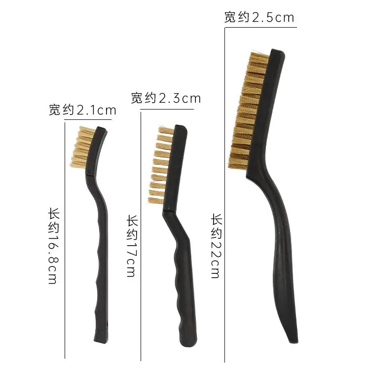 different size  Curved Handle Masonry Brush Wire Bristle for Cleaning Welding Slag and Rust ss wire