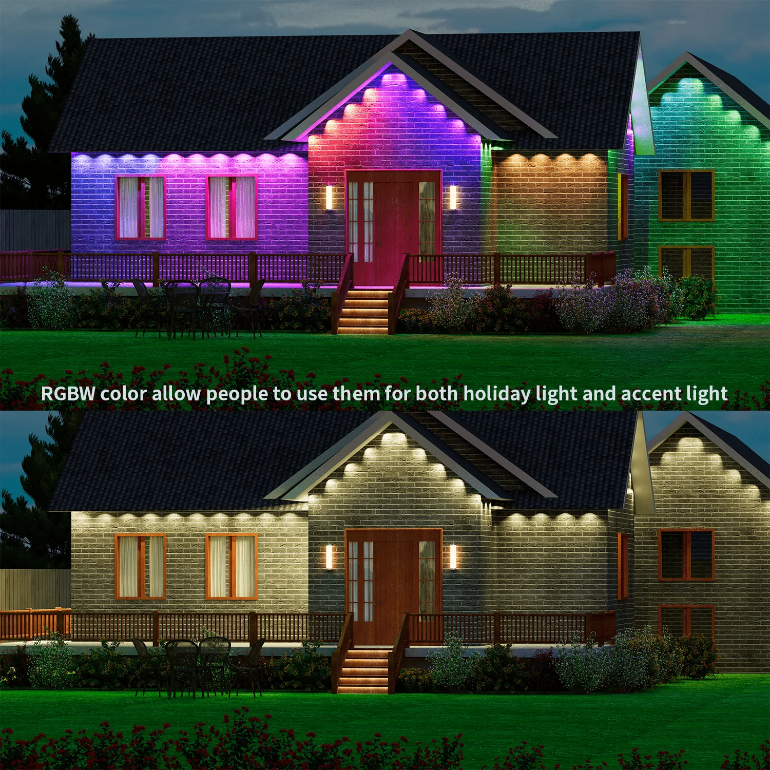 Gouly карнизы украшения перманентное рождественское освещение dc36v 1 6 w ip68 Водонепроницаемый rgbw Перманентный уличный свет