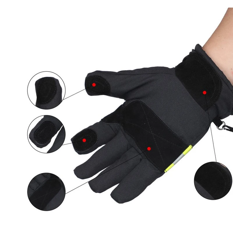 Reflective Fire Fighter Gloves Waterproof Cut Resistant Flame Retardant Fireman Safety work gloves for Firefighter