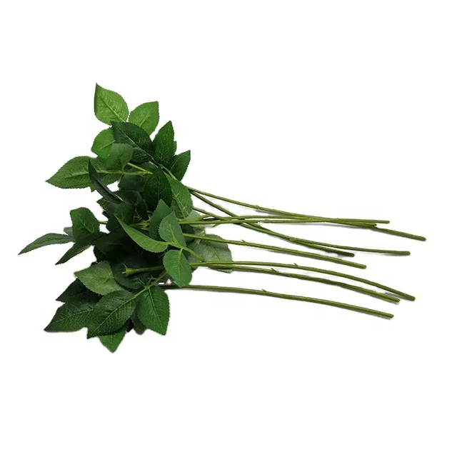 High Quality Artificial Rose Flower Leaf Soap Flower Leaves Stems