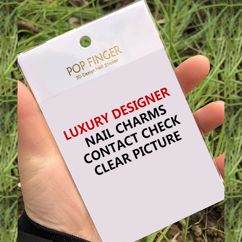 Популярные Роскошные брендовые дизайнерские наклейки из фольги для ногтевого дизайна, Переводные бумажные наклейки