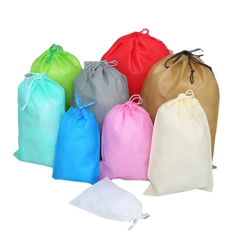 
Custom printed non-woven bag with logo reusable and environmentally friendly drawstring bag 