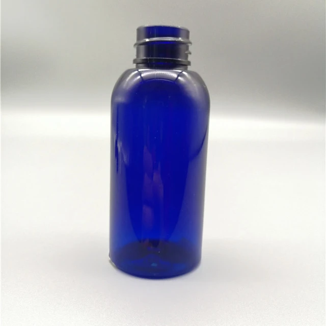 50ml  Empty Cobalt Blue Plastic Cosmo Lotion  Bottles with Disc Top Flip Cap