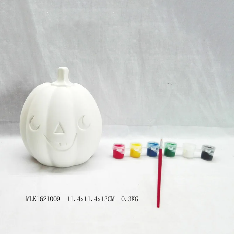 Cute Pumpkin Bisque Ceramic Unpainted Home Decor Custom DIY Paint Kit Blank Unfinished Bisque Ceramic Crafts