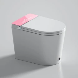 intelligent green smart elongated toilet with bidet