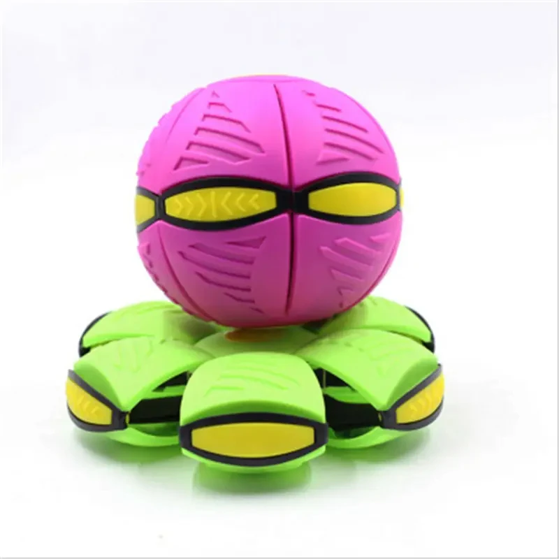 Ufo Magic Ball,Portable Glowing Flying Toys Creative Fly Saucer Magic Balls Decompression Flying Flat Throw Disc Balls Toy