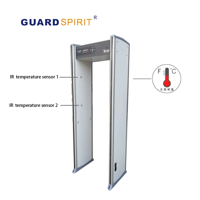 
2020 archway door body temperature measuring gate scanner walk through temperature detector & metal detector 