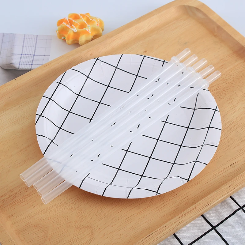 PP STRAW  PP transparent Reusable Bar Plastic Drinking Straw Solid Drinking Straw