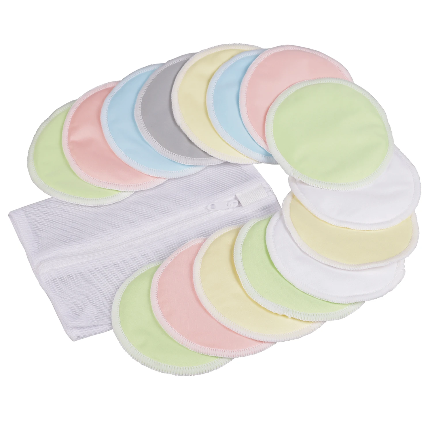 Organic Absorbent Soft Bamboo Breast Feeding Pads Washable Reusable Contoured Breast Nursing Pads For Mum