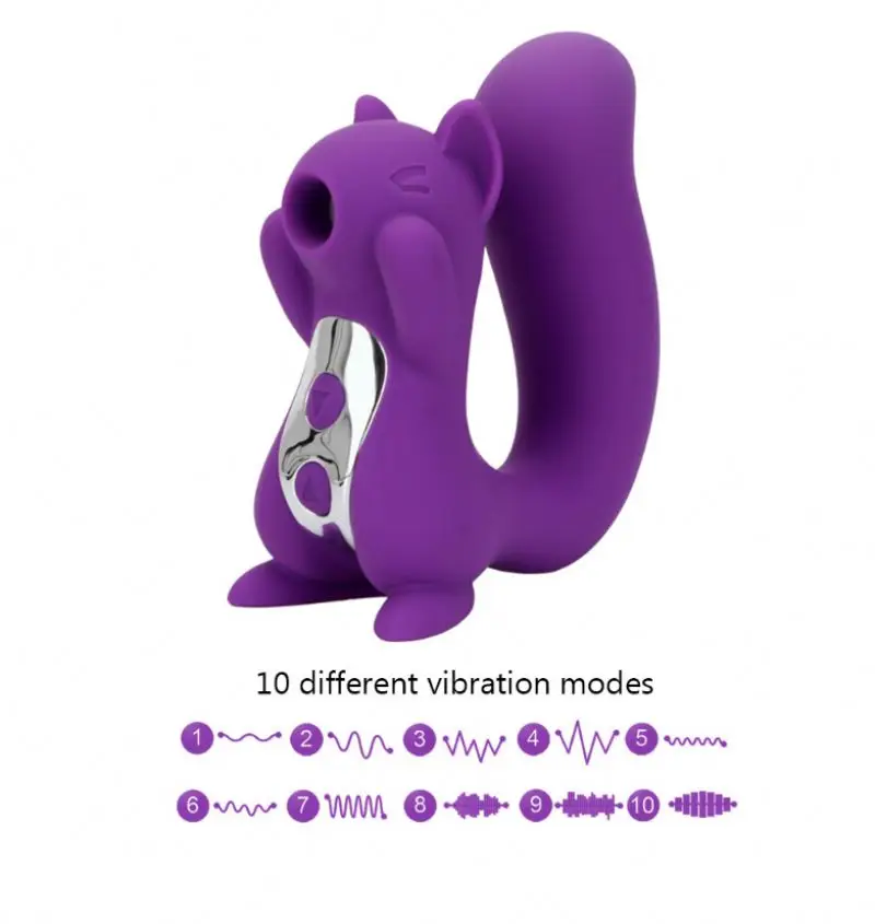10 Frequency Women Clitoral Suction Vibrating Massager Adult Sex Toys Squirrel Shaped Sucking Vibrators