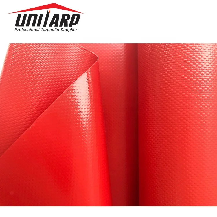 Wholesale 650GSM Red Color Coated PVC Tarpaulin PVC Vinyl Fabric