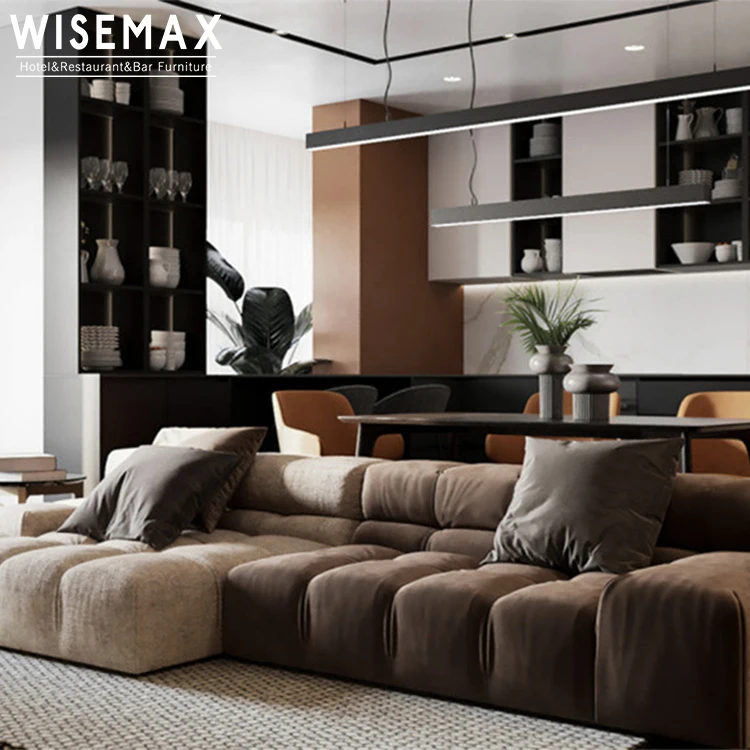 WISEMAX мебель итальянская высококачественная ткань кожаный диван набор диванов для гостиной резная обивка