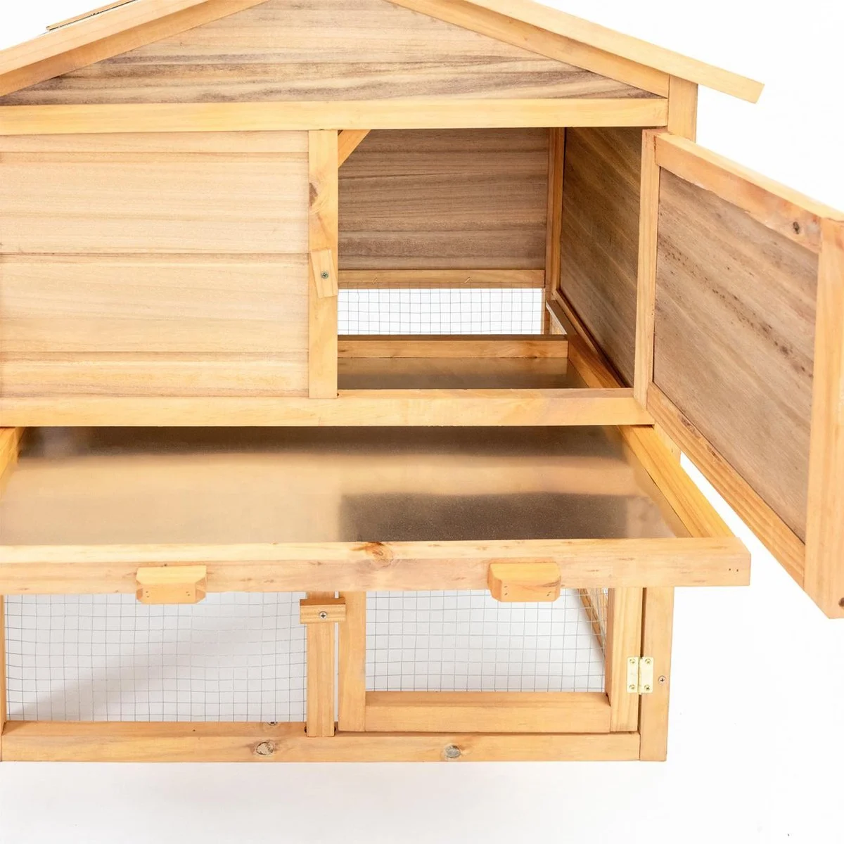 XPT066 Wooden Pet Cages Chicken Coop NATURAL color for outdoor farm house chicken run