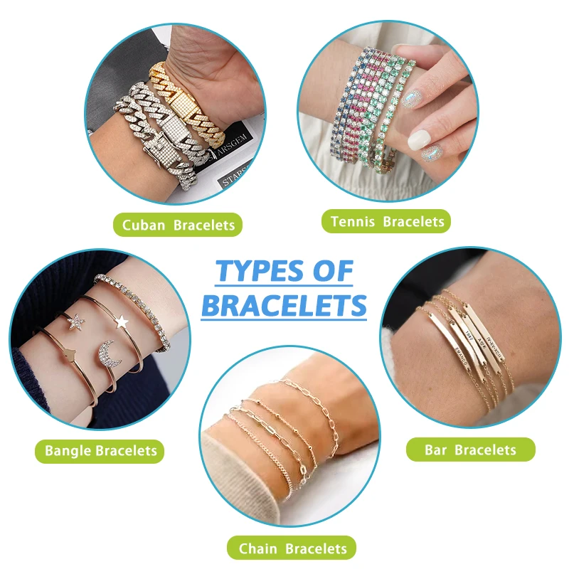 Wholesale Starsgem Sterling Silver luxury engagement jewelry bracelet 3mm 4mm round shape black color moissanites tennis chain