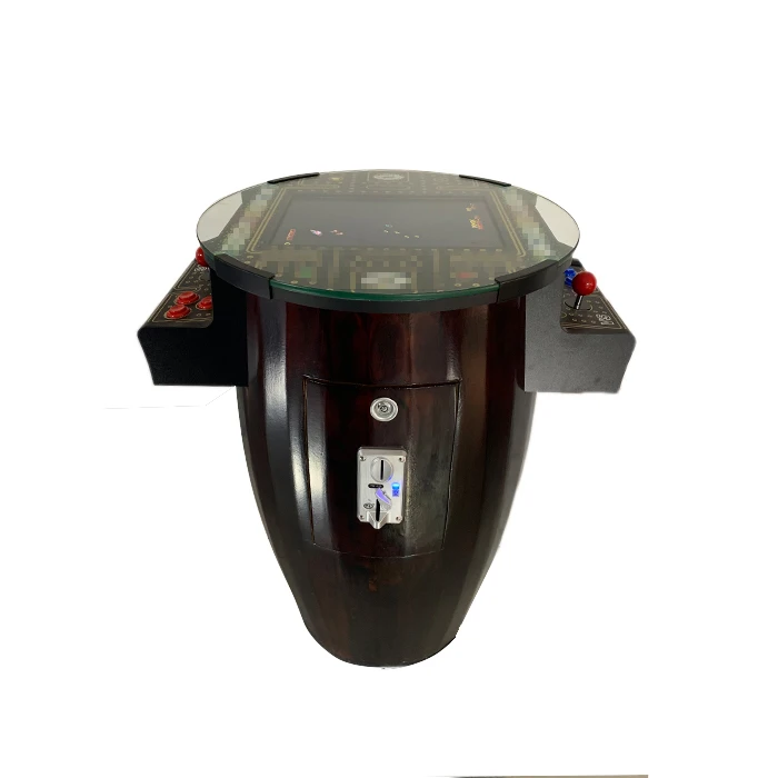 Coin operated bartop arcade cabinet multi game cocktail arcade cabinet barrel game machine