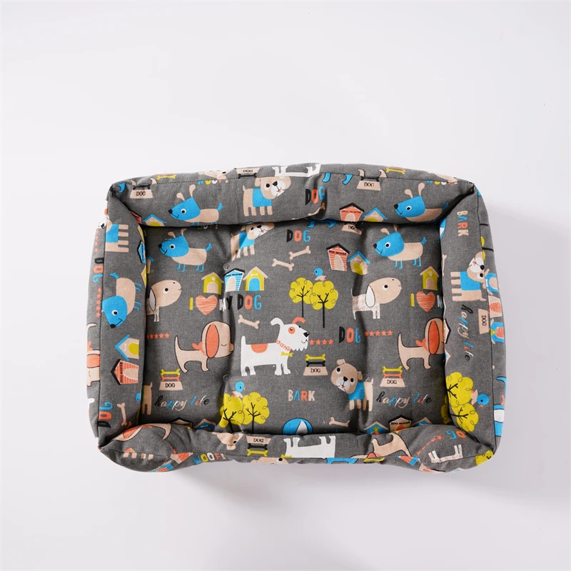 Portable Style   handmade Canvas   pet bed  Dog House with pp cotton inside