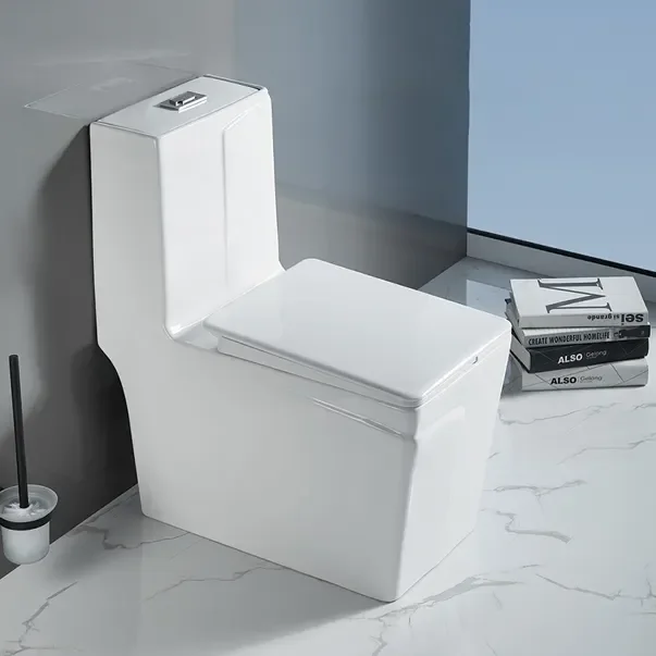Modern Style Bathroom One Piece square Sanitary Ware Glazed Colored Toilet Washdown Toilet Bowl Ceramic Toilets