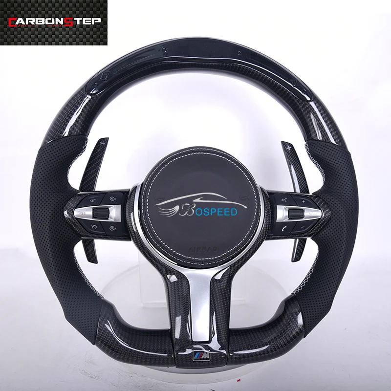Car M Steering Wheel Carbon Fiber LED Steering Wheel For Bmw M2 M3 M4 M5 M6 F10 F30 F32 F82 Upgrade