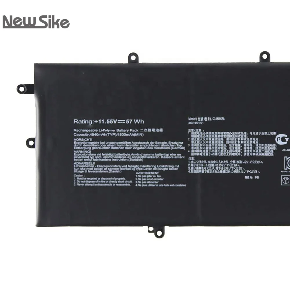 Battery For ASUS C31N1538 ZenBook Q324UA UX360UA Series Laptop 11.55V 57WH High Quality Battery