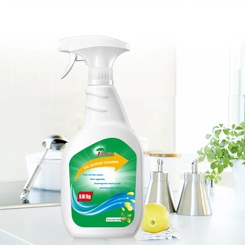 Rayshine eco-friendly home clean Green Olivia fragrance oil stains remover for kitchen Bathroom cleaning liquid 660G/ bottle
