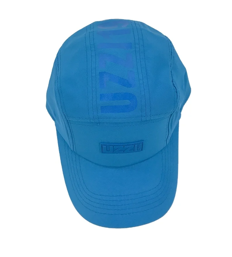 Running Hat Cap 4 Panel Customized Printed Logo Micro Fiber Polyester Fabric