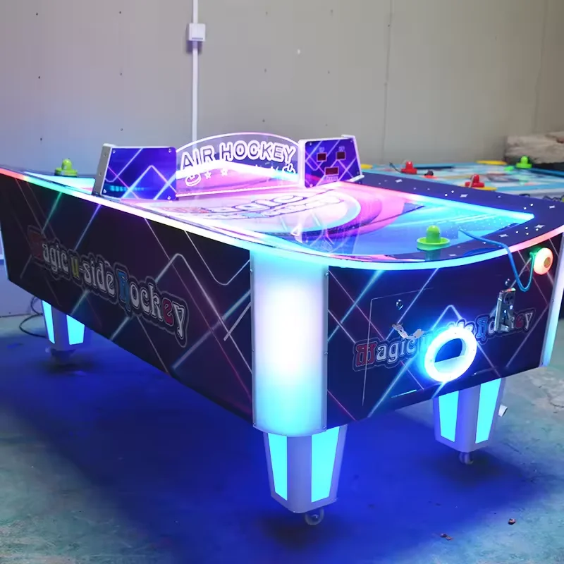 coin operated video games Curved Hockey Arcade Hockey game Machine With Desktop Games