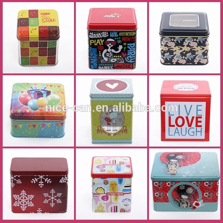 OEM ODM Factory Large Hinged Tin Rectangle Tin Storage Cans Lockable Metal Containers Custom Tin Tool Box