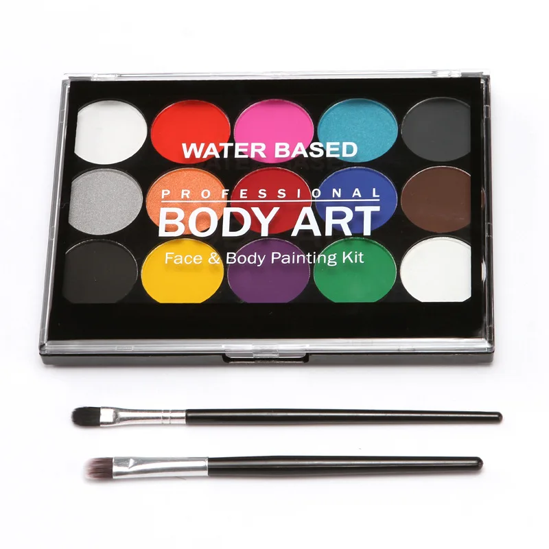 Wholesale Professional Kids Face Paint Stencils Body Face Painting Kit 15 Colors Non Toxic Body Paint