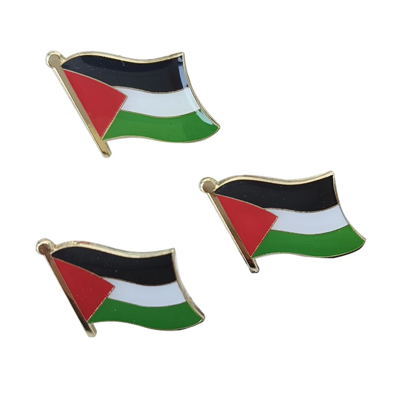 Factory Hot Sale Custom Palestinian Brooch Scarf Gifts Fan Bracelet Enamel Badge Country Flag Lapel Pin Souvenirs Palestine Pin
