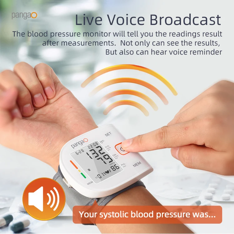 Accurately measure digital bp testing machine lcd touch screen portable talking blood pressure monitor