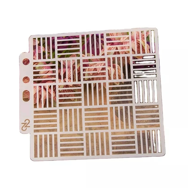 Chinese Supplier Eco-friendly Creative PP/PET Reusable Grid Pattern Laser Cut Plastic Drawing Template  Painting Paper Stencil