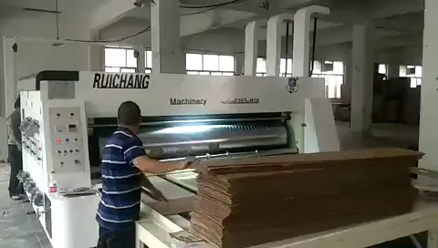 Full Automatic Carton box making 5 colors printer Corrugated Printing Slotting and die cutting creasing machine