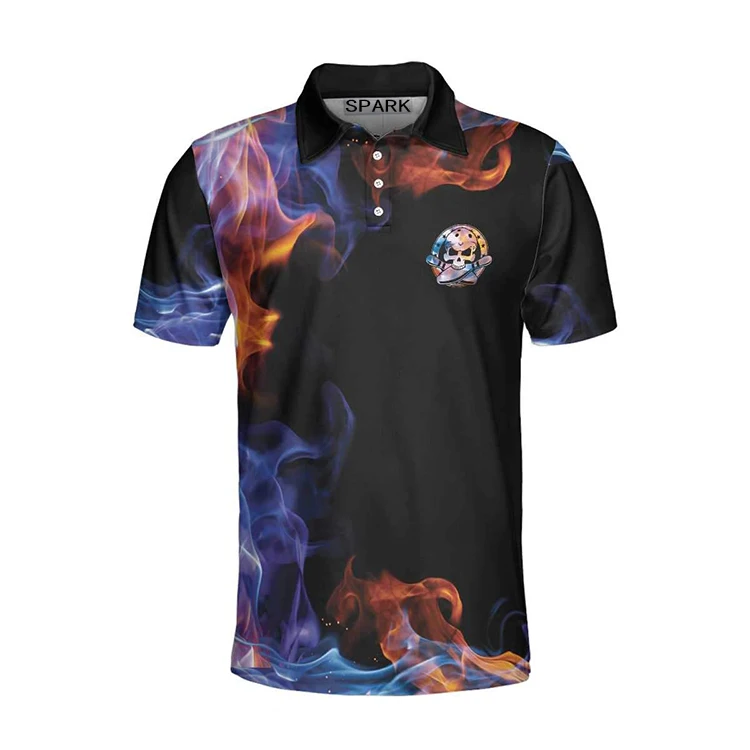 Dye Sublimated Short Sleeve Cheap Printed Vintage Custom Full Custom Bowling Jersey Cheap Bowling Polo Shirts