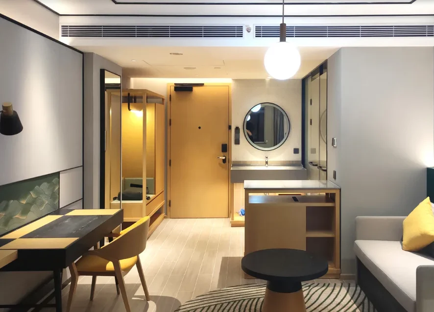 ASICO China top manufacturer fire hotel room door high quality apartment interior solid wood doors modern wood door