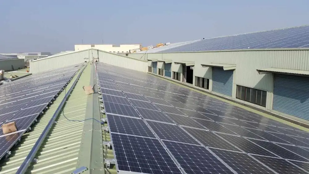 Metal Roof Solar Mounting System , Mini Rail Solar Panel Mounting Structures . For Corrugated Metal Sheet