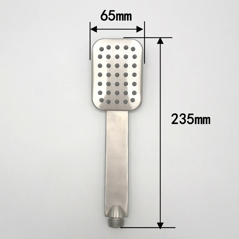 All Metal Stainless Steel Handheld Shower HeadSilicone Nozzle Never Blog SUS304 Square Hand Shower