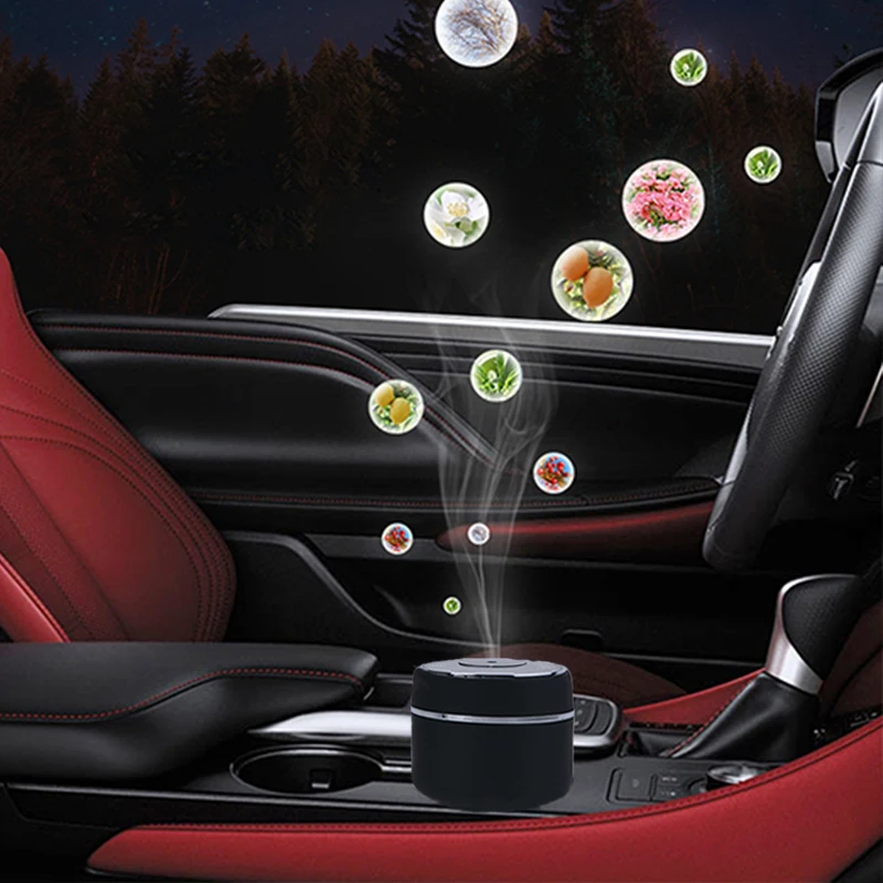 VSCENT Mini Car Aroma Diffuser Machine Essential Oil Electric White Black for Car USB Mini Silent Fragrance no need to Water