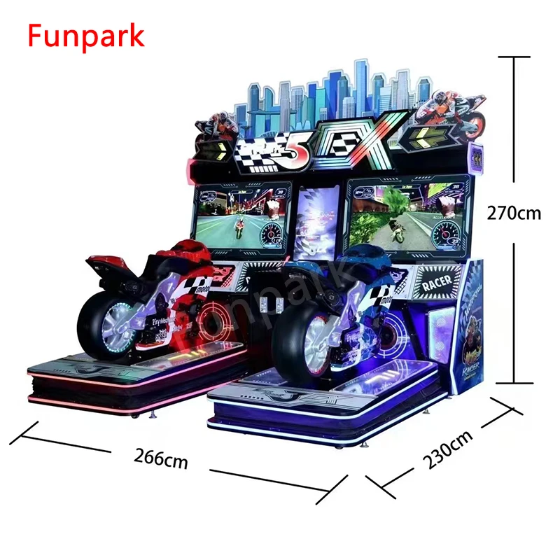 Popular arcade motorcycle game center two-person motorcycle racing game console