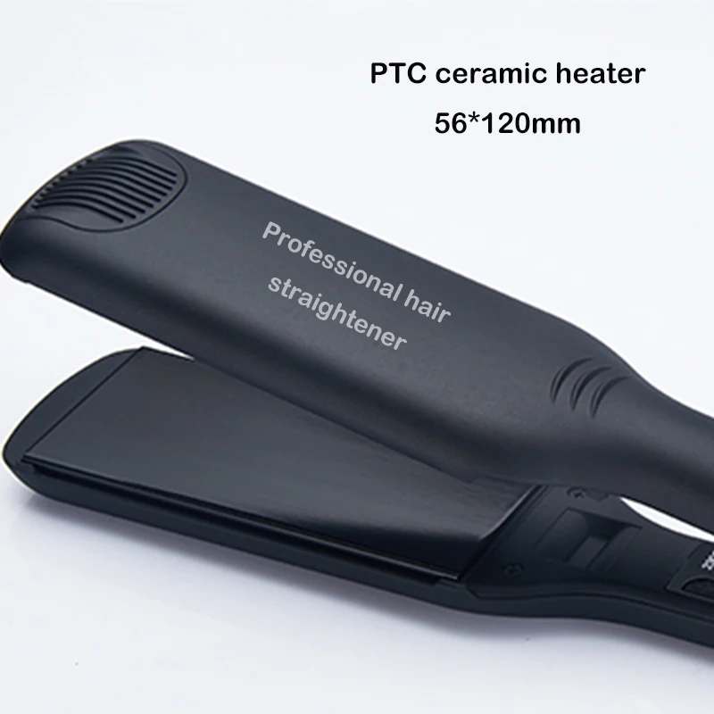 high quality beat hair straightener custom logo black multi temperature control wide plate flat iron hair straightener